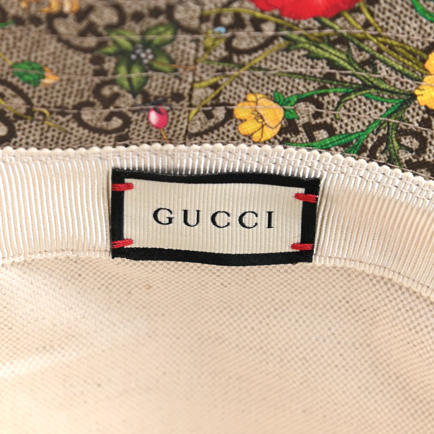Gucci GG Supreme Monogram Flora Fedora Hat M White 9 of 9