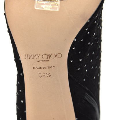 Jimmy Choo Suede Crystal Toni Over The Knee Boots 39.5 Black 5 of 5