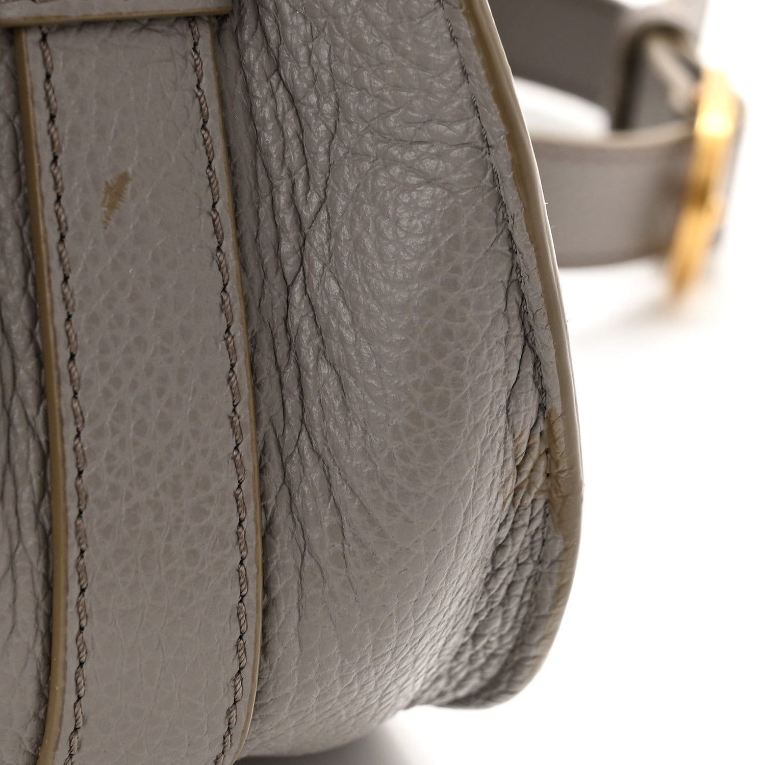 Chloe Calfskin Mini Marcie Round Crossbody Bag Cashmere Grey 13 of 15