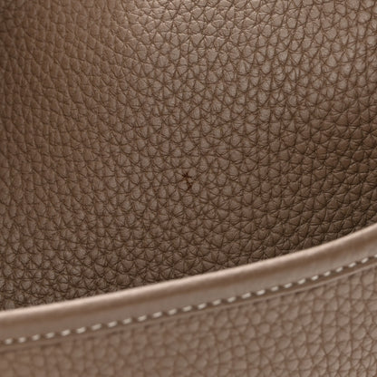 Hermes Taurillon Clemence Evelyne III PM Etoupe 12 of 13