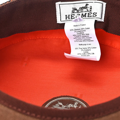 Hermes Cotton Hemp Cavale Cap 56 Gold Marron Jaune 8 of 8