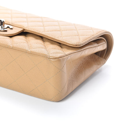 Chanel Caviar Quilted Medium Double Flap Beige 9 of 9