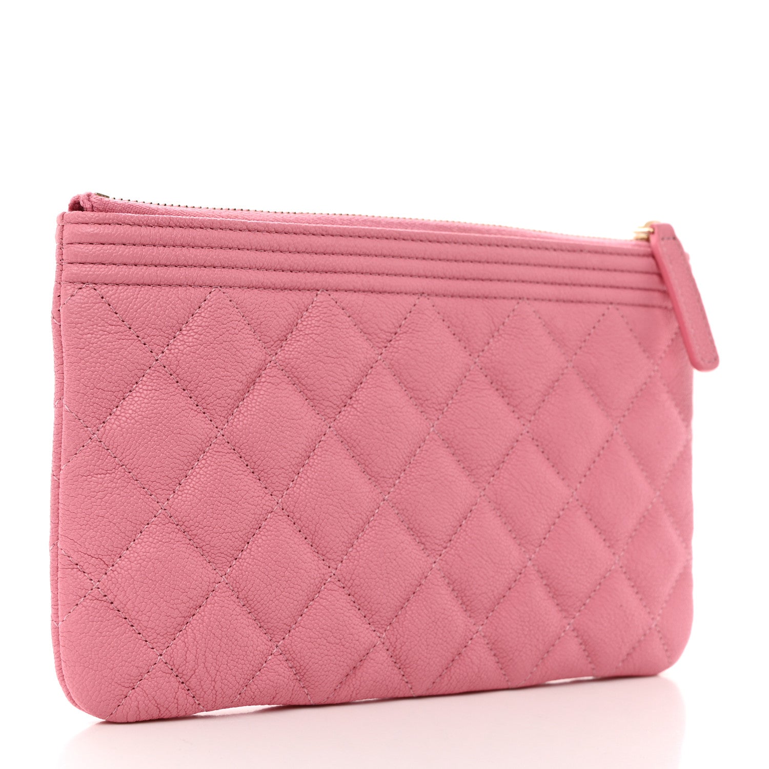 Chanel Caviar Quilted Small Boy Cosmetic Case Pink 3 of 8