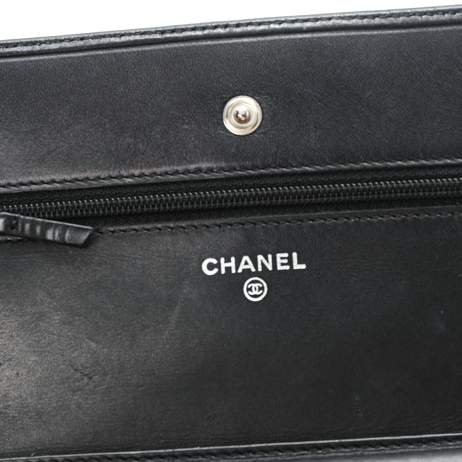 Chanel Calfskin Quilted Cambon Wallet on Chain WOC Black 6 of 13