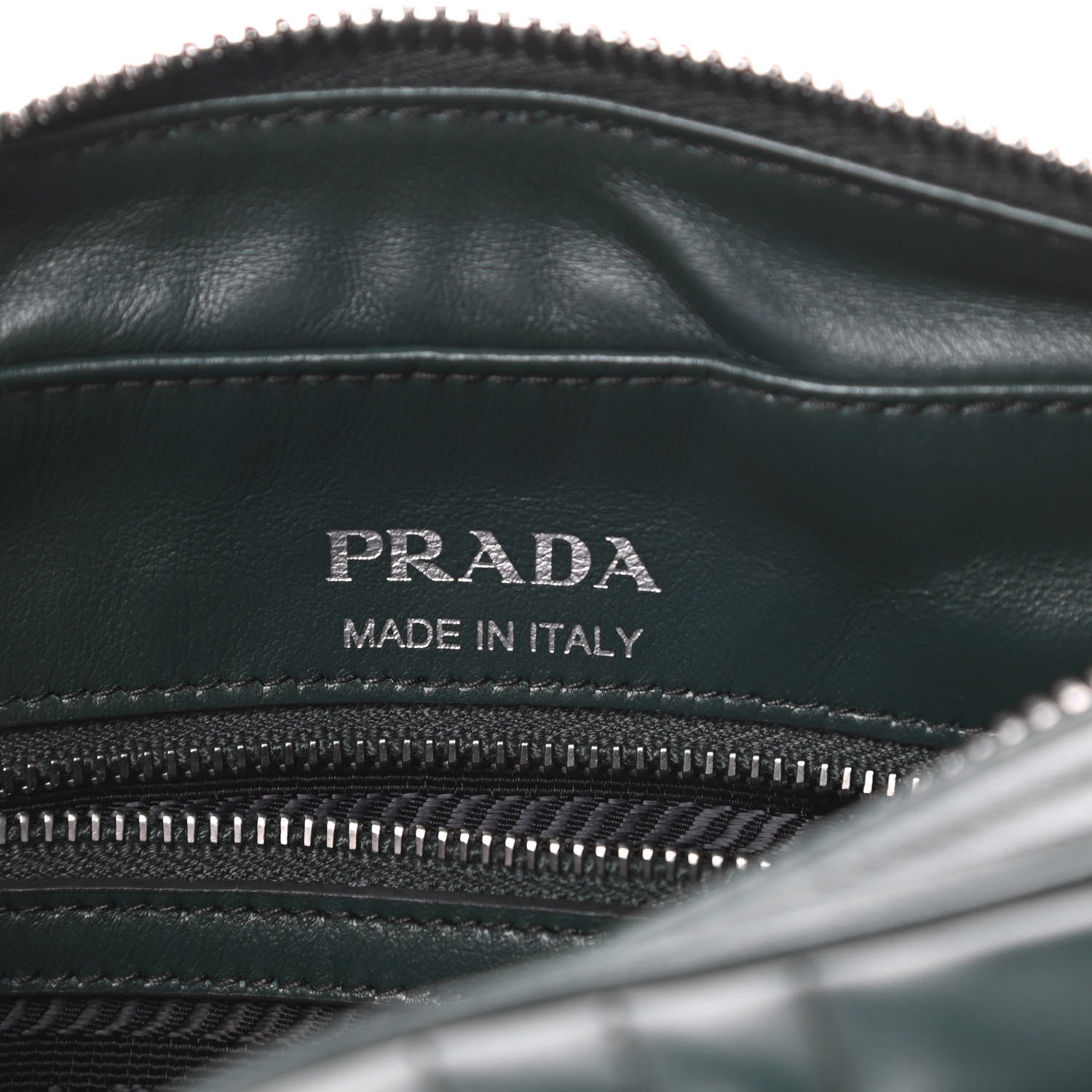 Prada Soft Calfskin Diagramme Crossbody Bag Smeraldo 6 of 10