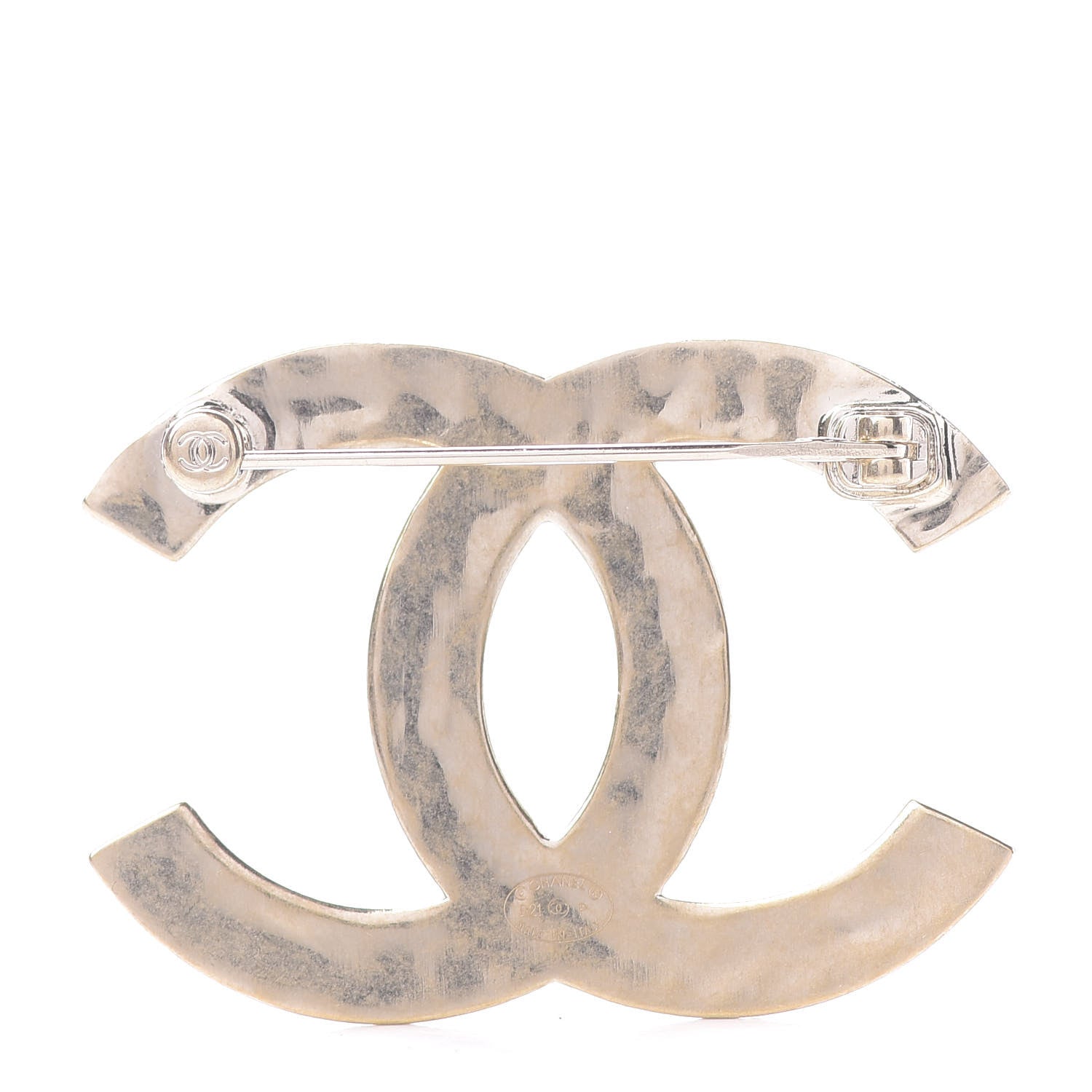 Chanel Metal CC Diamond Quilted Brooch Light Gold 2 of 4