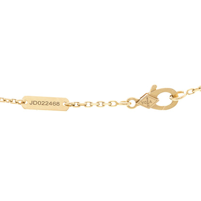 Van Cleef & Arpels 18K Yellow Gold Guilloche Vintage Alhambra Pendant Necklace 5 of 6