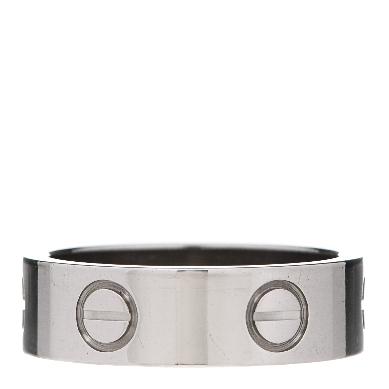 Cartier 18K White Gold 5.5mm LOVE Ring 51 5.75 3 of 4