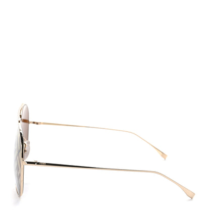 Fendi Metal Fendi Forever Aviator Sunglasses FF0407/G/S Gold 3 of 7
