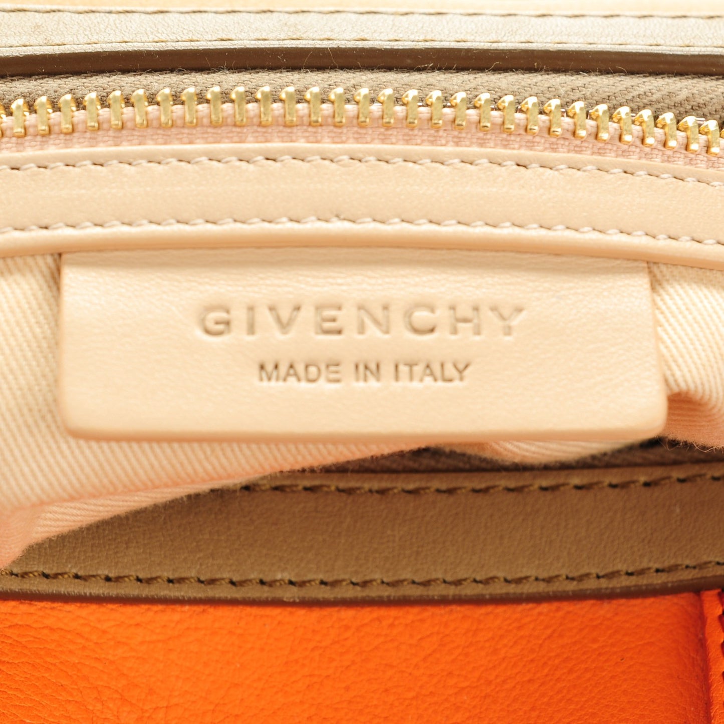 Matte Calfskin Medium Bi-Color Lucrezia Beige Orange