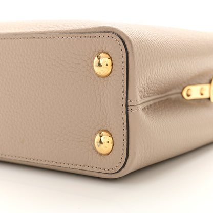 Louis Vuitton Taurillon Capucines BB Galet 10 of 11