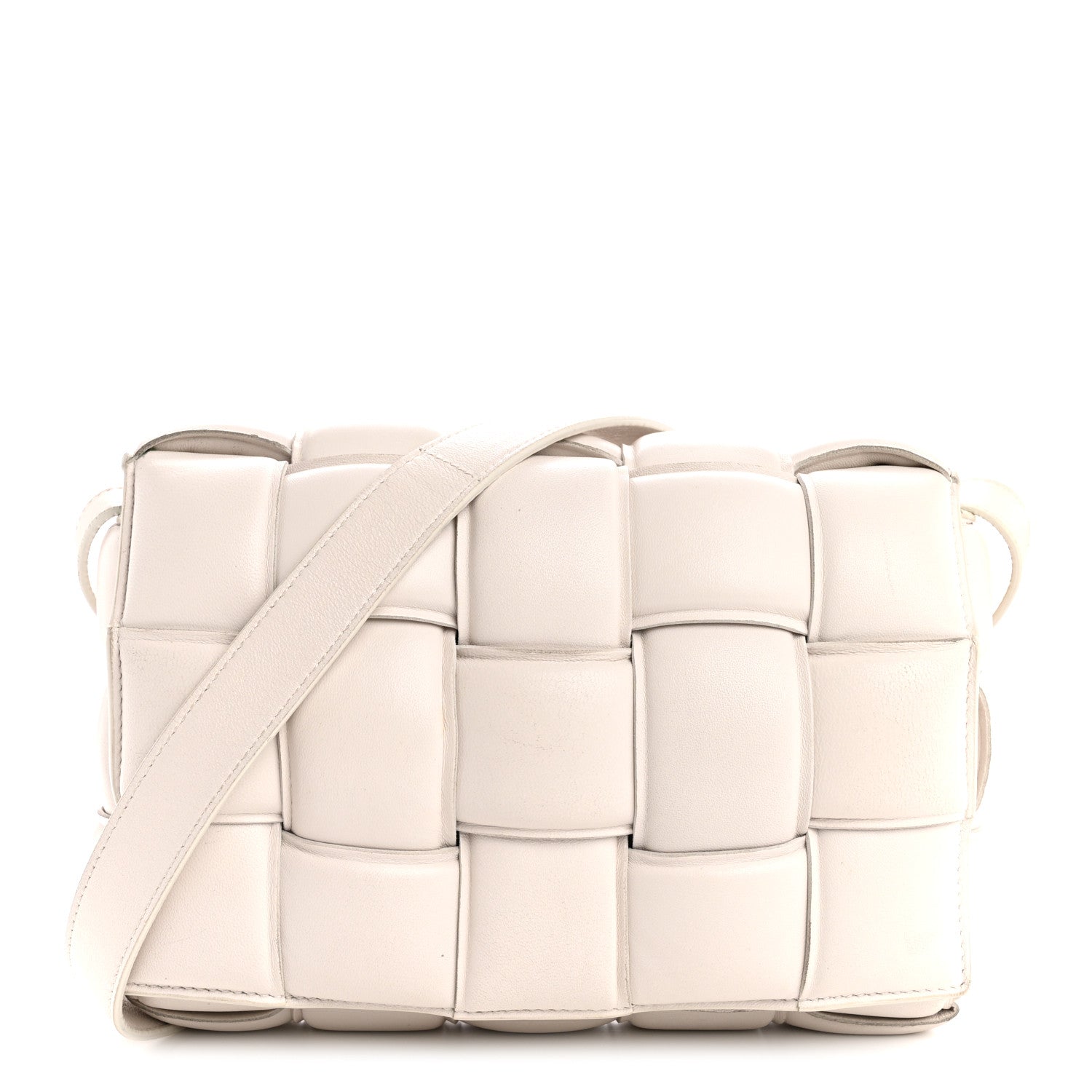 Bottega Veneta Nappa Maxi Intreccio Padded Cassette Crossbody Bag Chalk 1 of 15