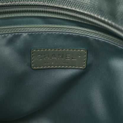 Chanel Canvas Quilted Large Paris Biarritz Tote Grey Blue 6 of 26