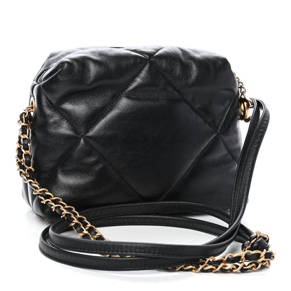 Chanel Lambskin Quilted Small Bowling Bag Black 3 of 9
