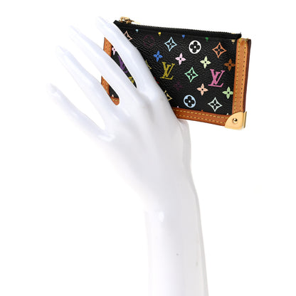 Louis Vuitton Monogram Multicolor Key Pouch Black 2 of 9