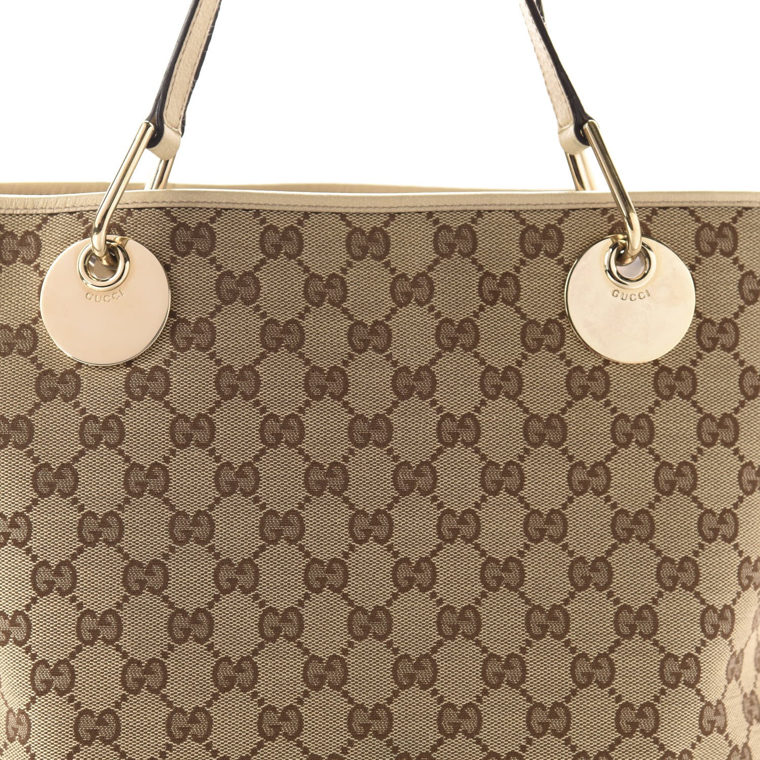 Gucci Monogram Large Eclipse Tote Beige White 13 of 13