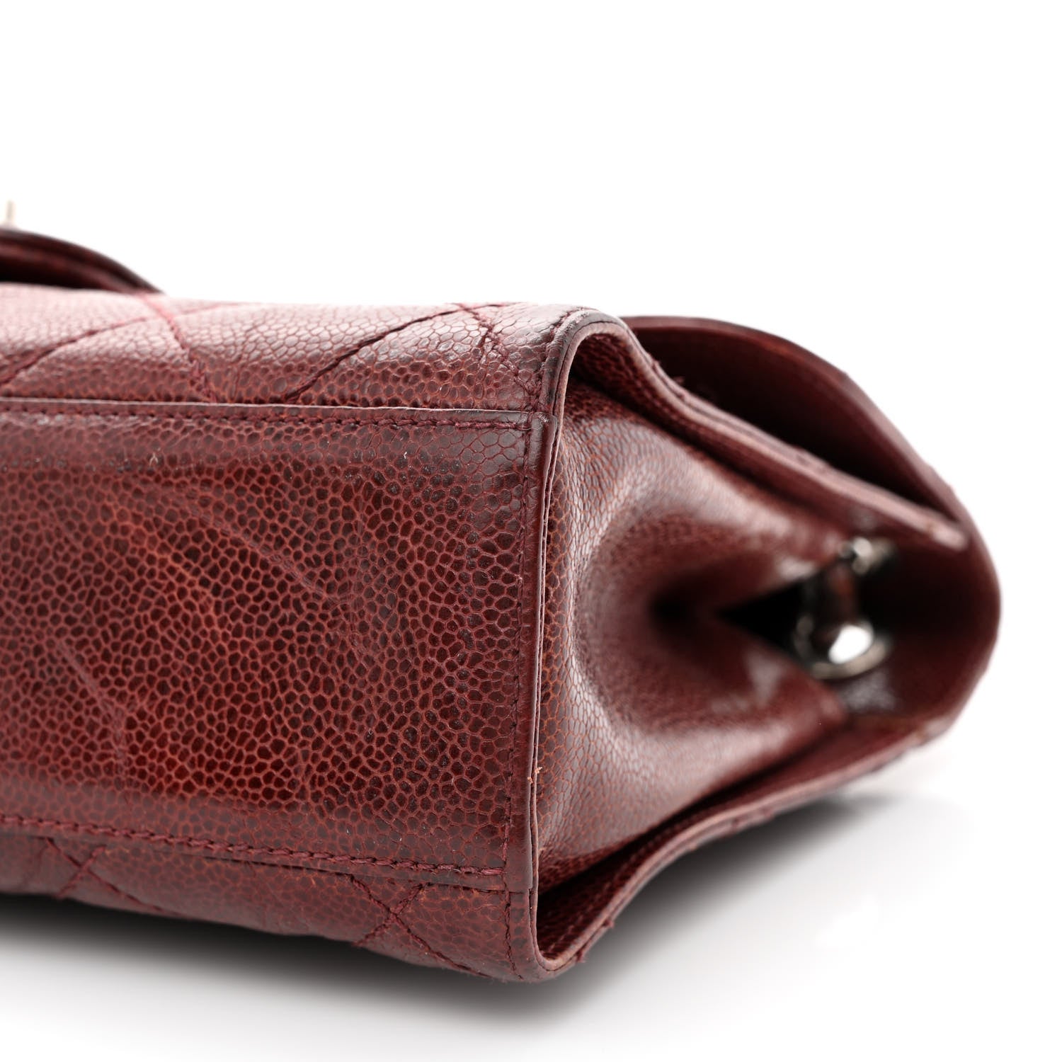 Chanel Crumpled Grained Calfskin Medium CC Crave Flap Bordeaux 11 of 11