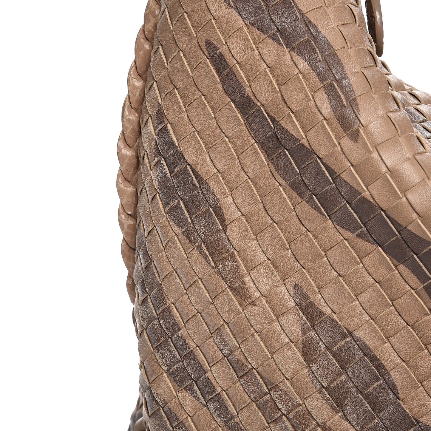 Nappa Snakeskin Intrecciato Maxi Veneta Tiger Print Hobo Maple