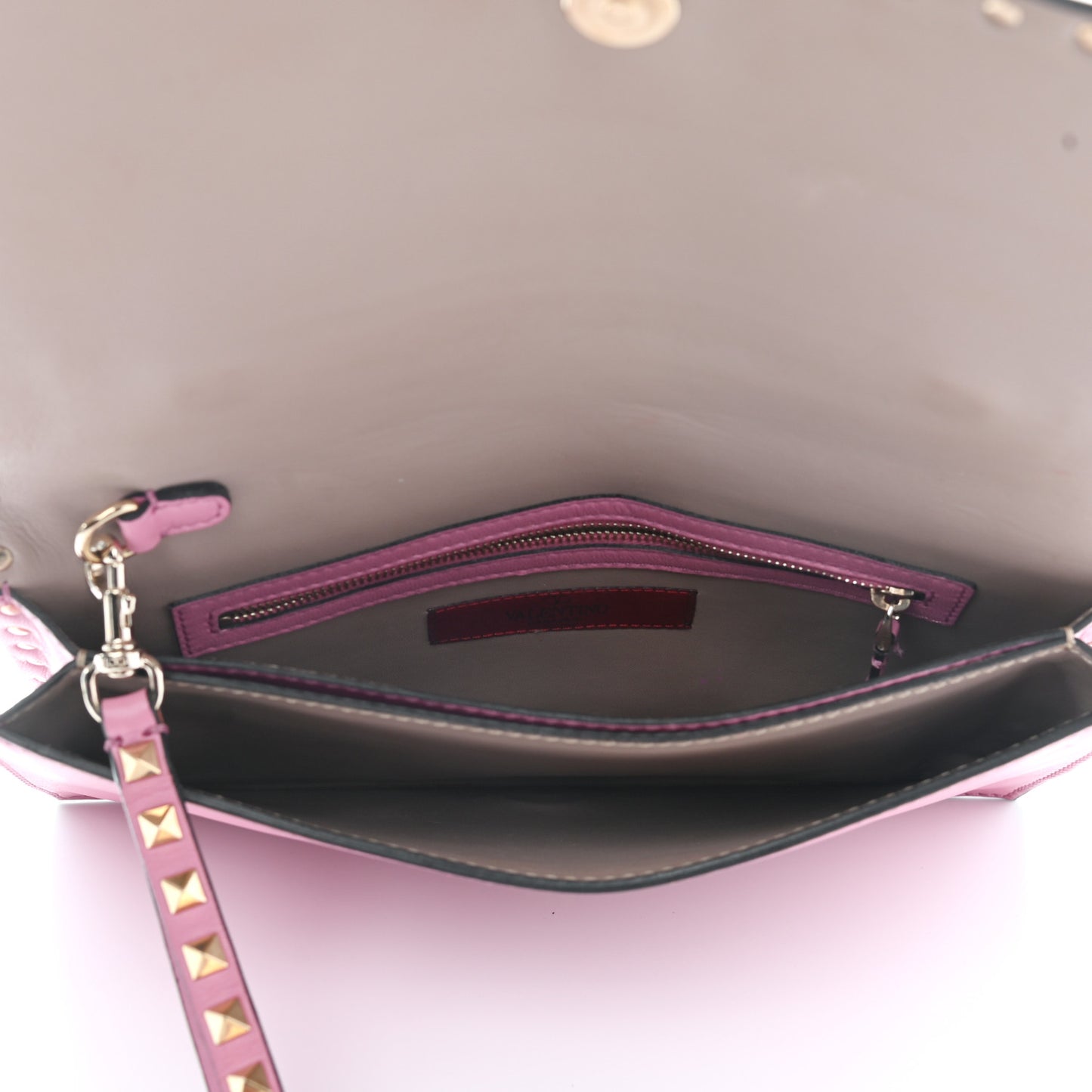 Nappa Rockstud Wristlet Clutch Ninphea