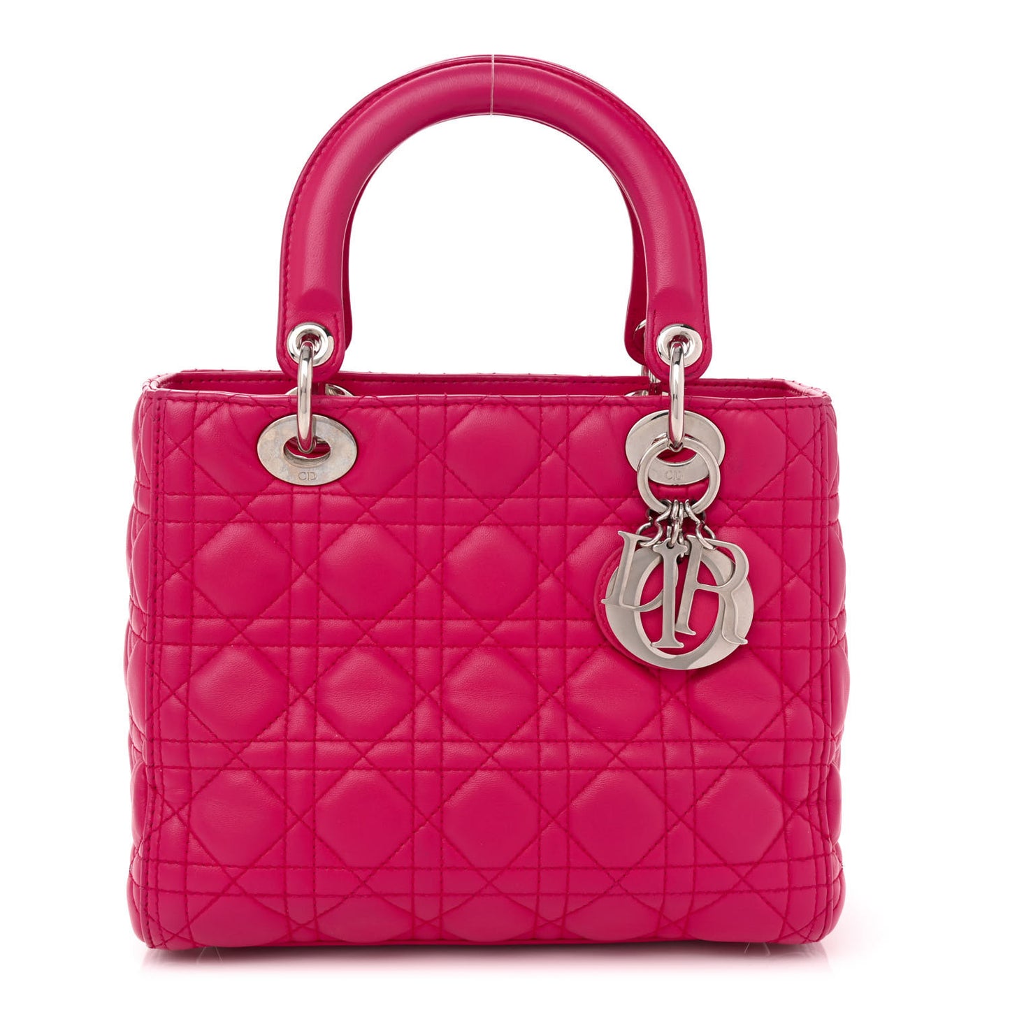 Lambskin Cannage Medium Lady Dior Pink
