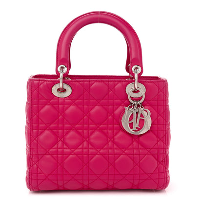 Christian Dior Lambskin Cannage Medium Lady Dior Pink 1 of 9