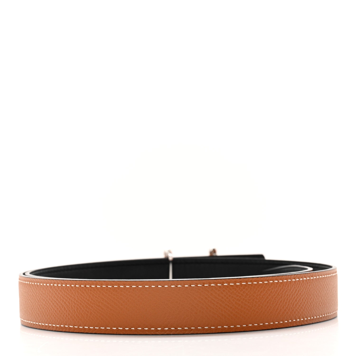 Hermes Swift Epsom 24mm H Torsade Belt 80 32 Black Gold 2 of 7