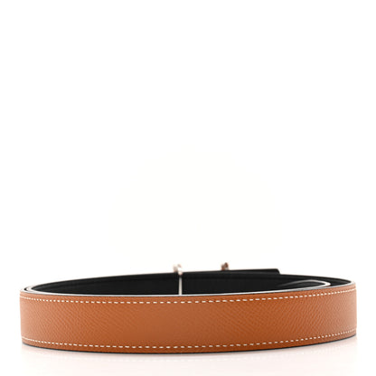 Hermes Swift Epsom 24mm H Torsade Belt 80 32 Black Gold 2 of 7