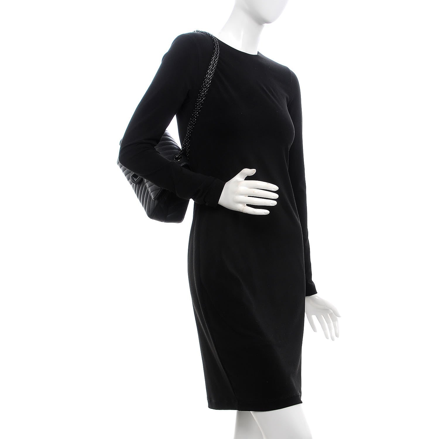 Chanel Sheepskin Chevron Quilted 2.55 Reissue 226 Flap So Black 3 of 8