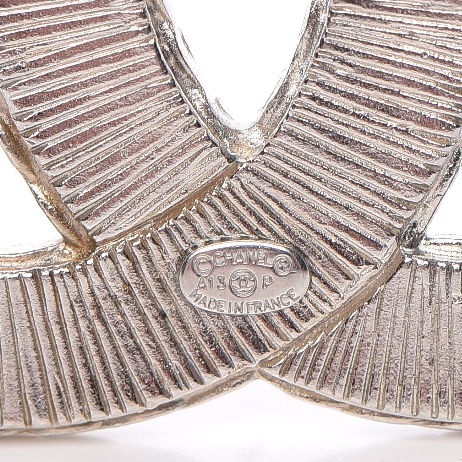 Chanel Resin CC Brooch Silver 4 of 5