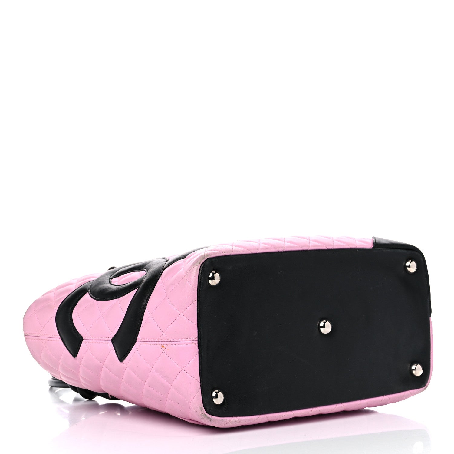 Chanel Calfskin Quilted Large Cambon Tote Pink Black 4 of 22