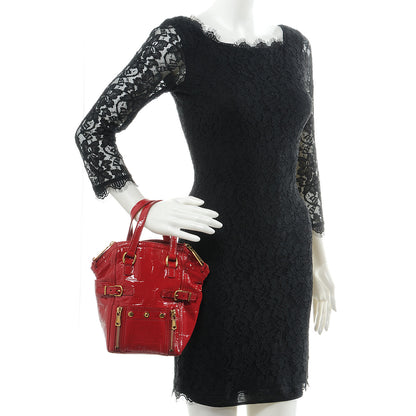 Saint Laurent Patent Croc Mini Downtown Red 2 of 7