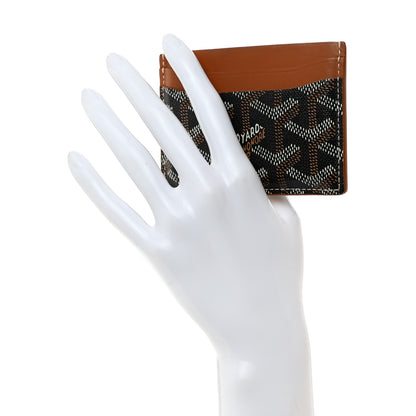 Goyard Goyardine Saint Sulpice Card Holder Black Gold 2 of 6