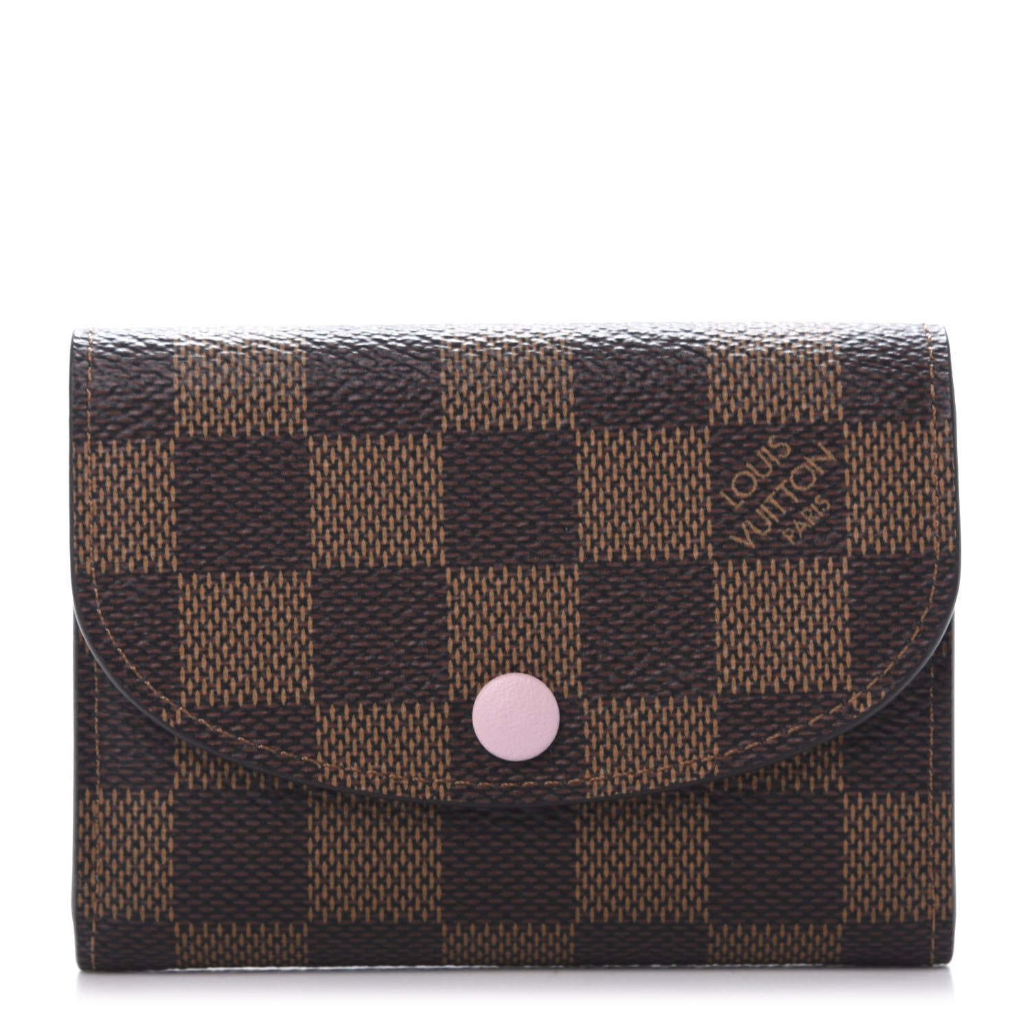 Louis Vuitton Damier Ebene Rosalie Coin Purse Rose Ballerine 1 of 6
