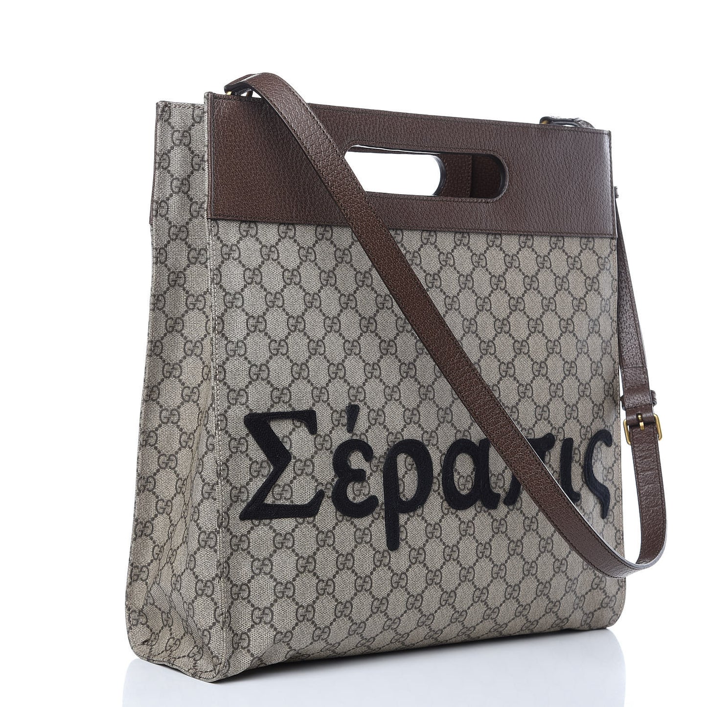 X DISNEY Soft GG Supreme Monogram Donald Duck Slip Handle Vertical Tote Beige New Acero