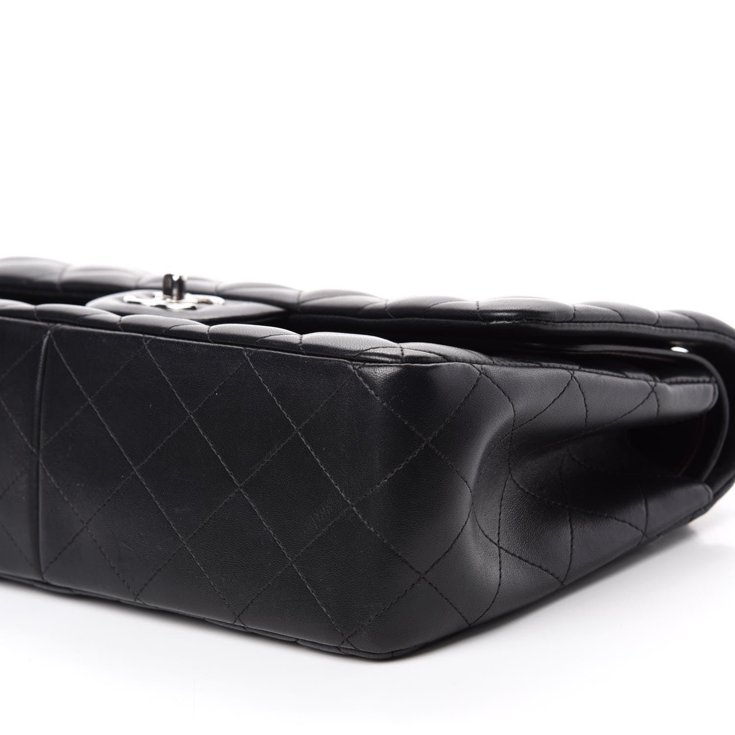 Chanel Lambskin Quilted Jumbo Double Flap Black 8 of 17