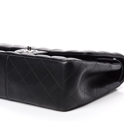 Chanel Lambskin Quilted Jumbo Double Flap Black 8 of 17