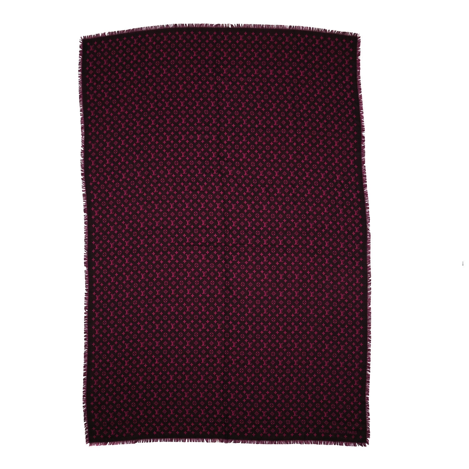 Louis Vuitton Wool Silk So LV Stole Black 1 of 4