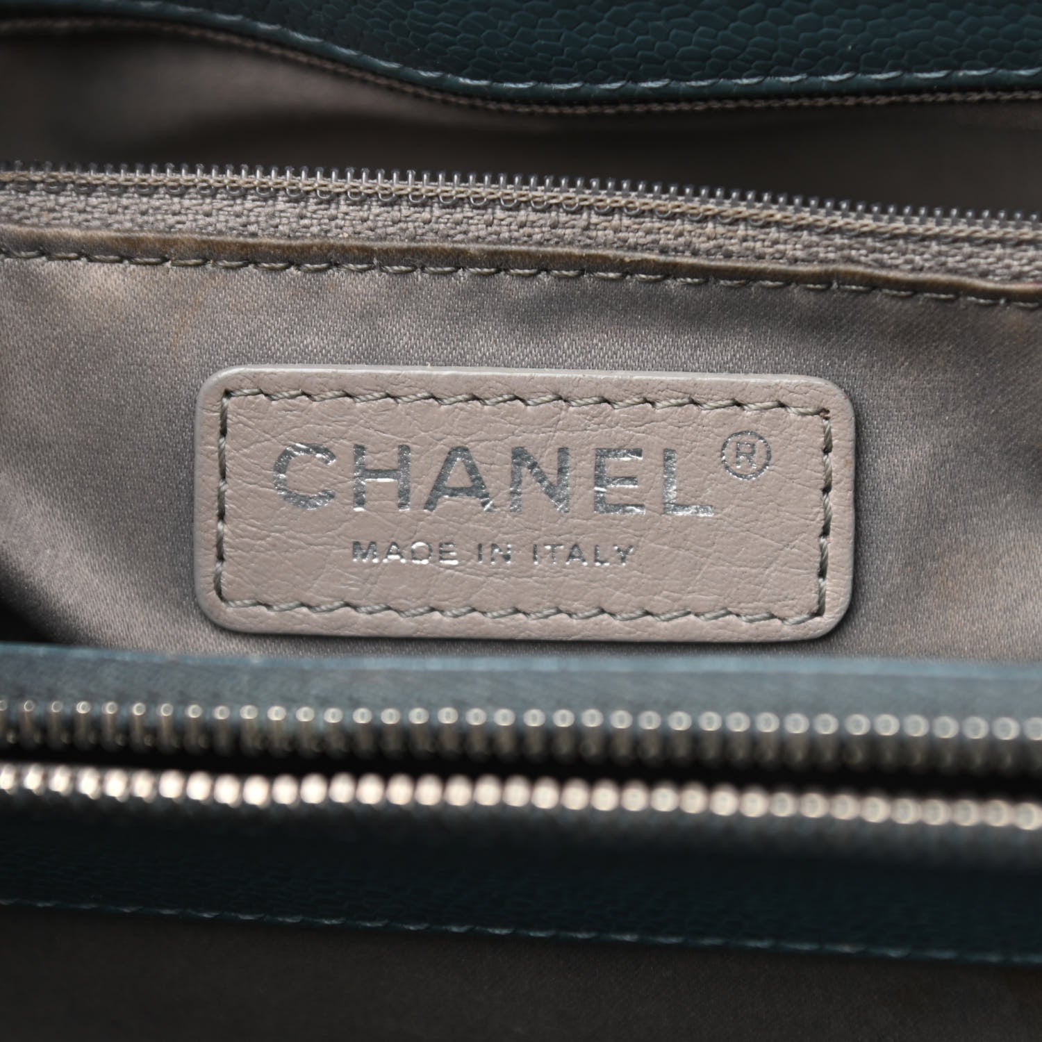 Chanel Caviar Quilted Grand Shopping Tote GST Blue 5 of 18