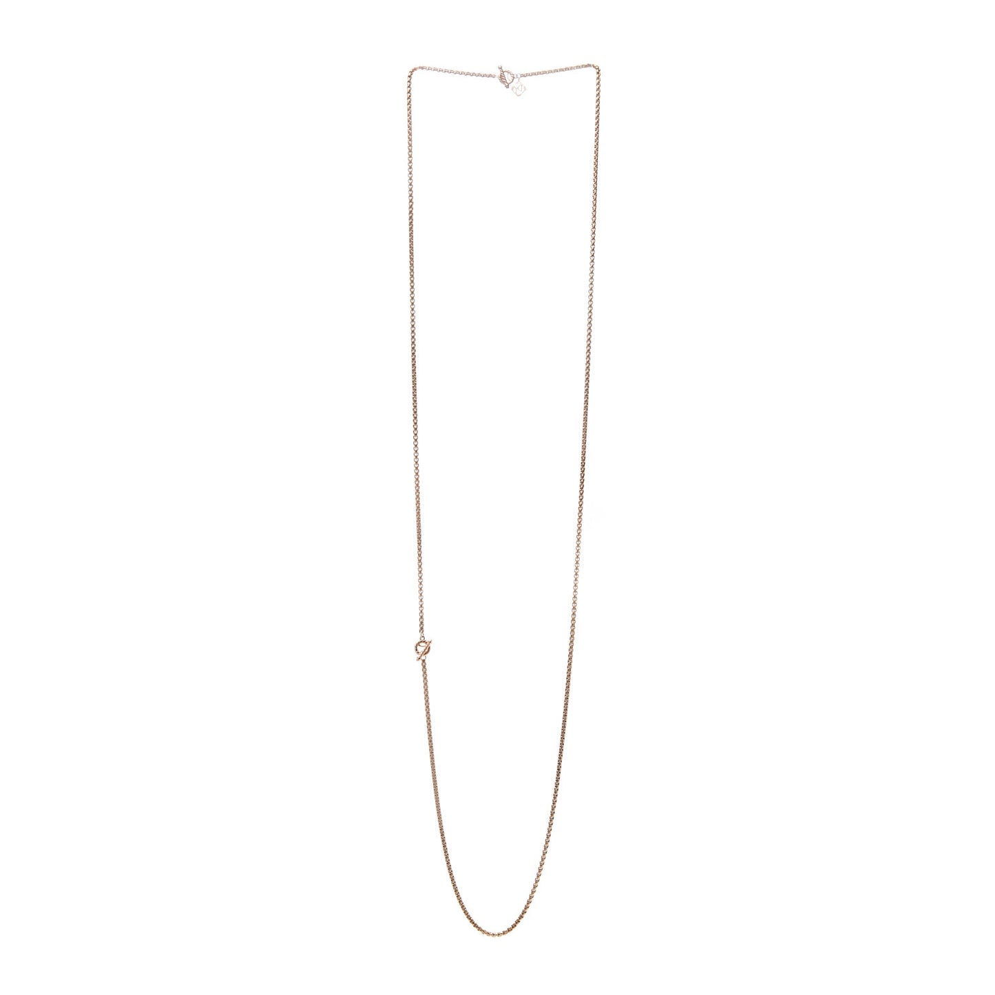 Stainless Steel Acrylic 14K Rose Gold Bel Aire Chain Necklace Bronze