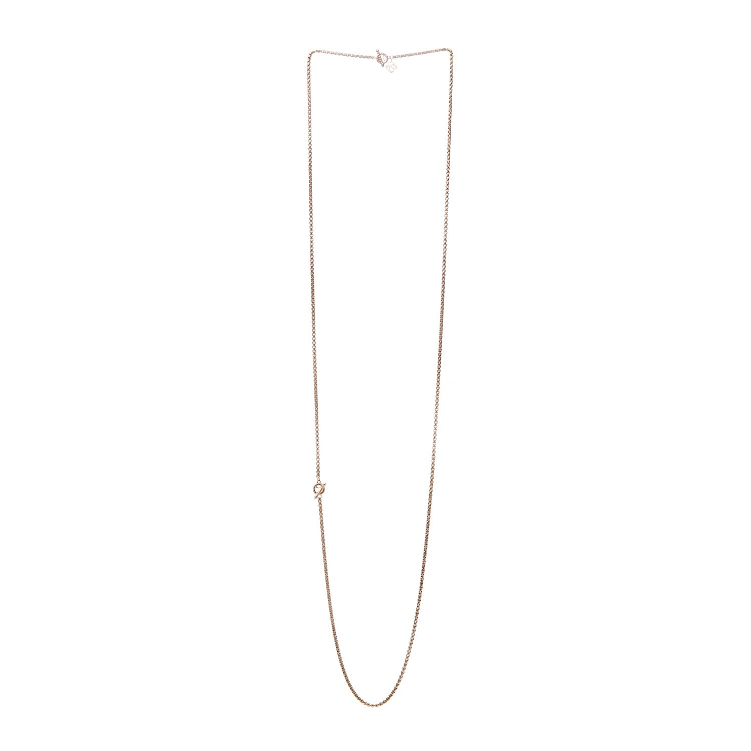 David Yurman Stainless Steel Acrylic 14K Rose Gold Bel Aire Chain Necklace Bronze 3 of 5