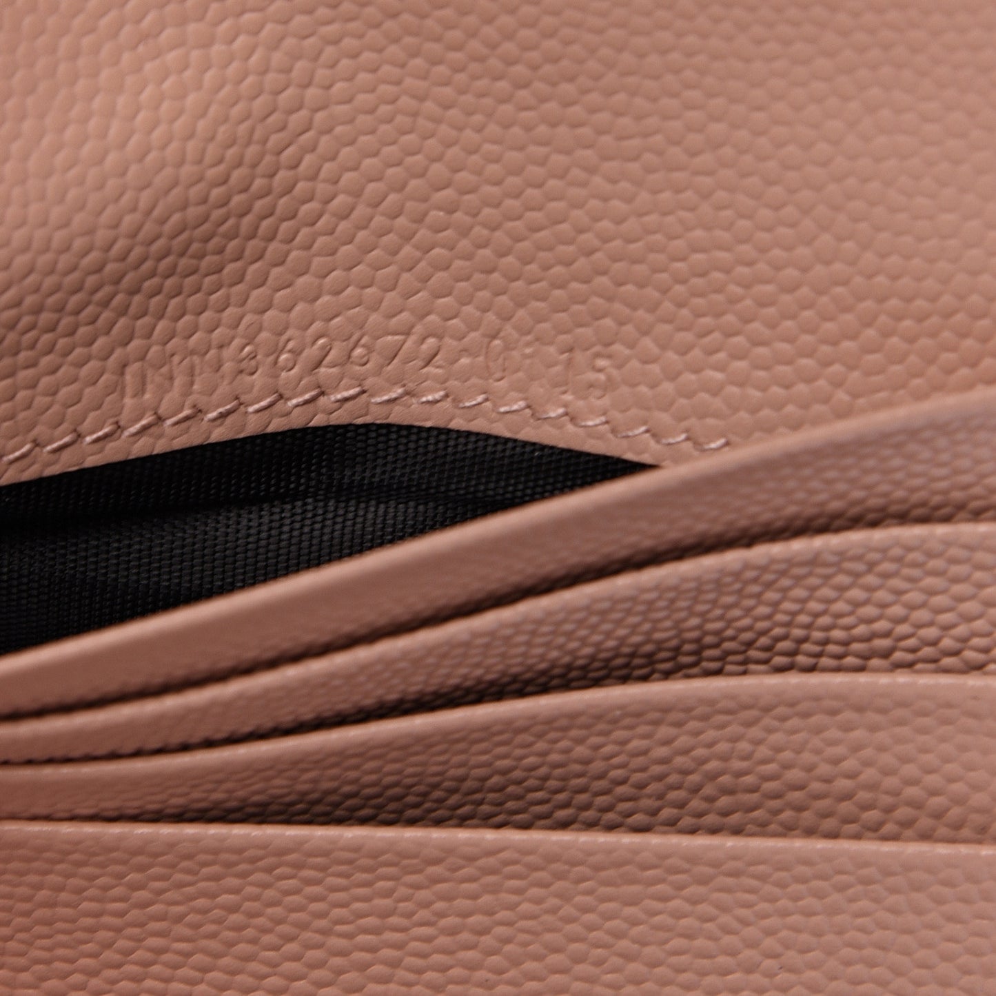 Grain De Poudre Matelasse Chevron Monogram Compact Wallet Pink