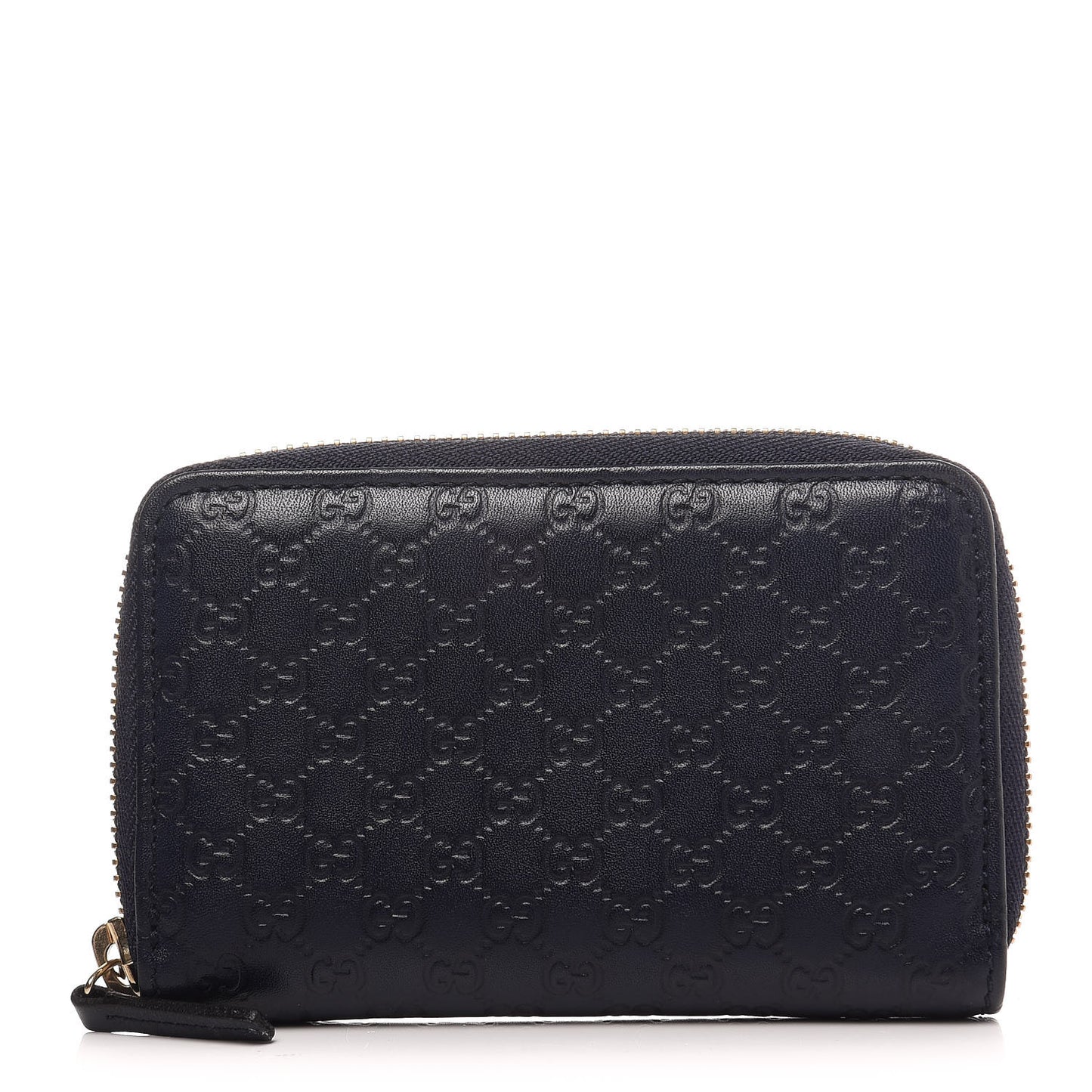 Microguccissima Zip Around Card Case Navy