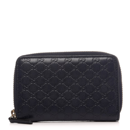 Gucci Microguccissima Zip Around Card Case Navy 1 of 10