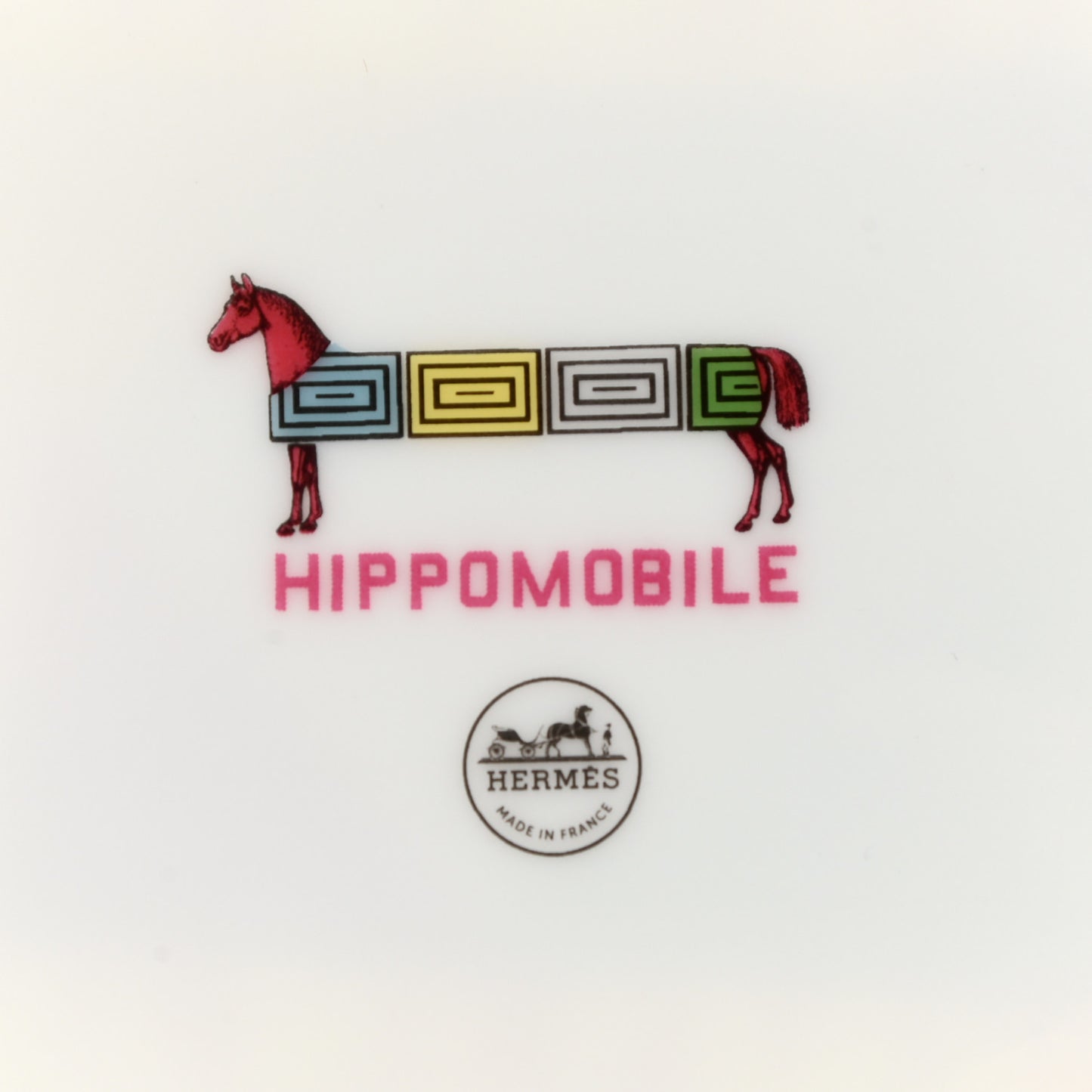 Porcelain Hippomobile Dessert Plate Set of 2