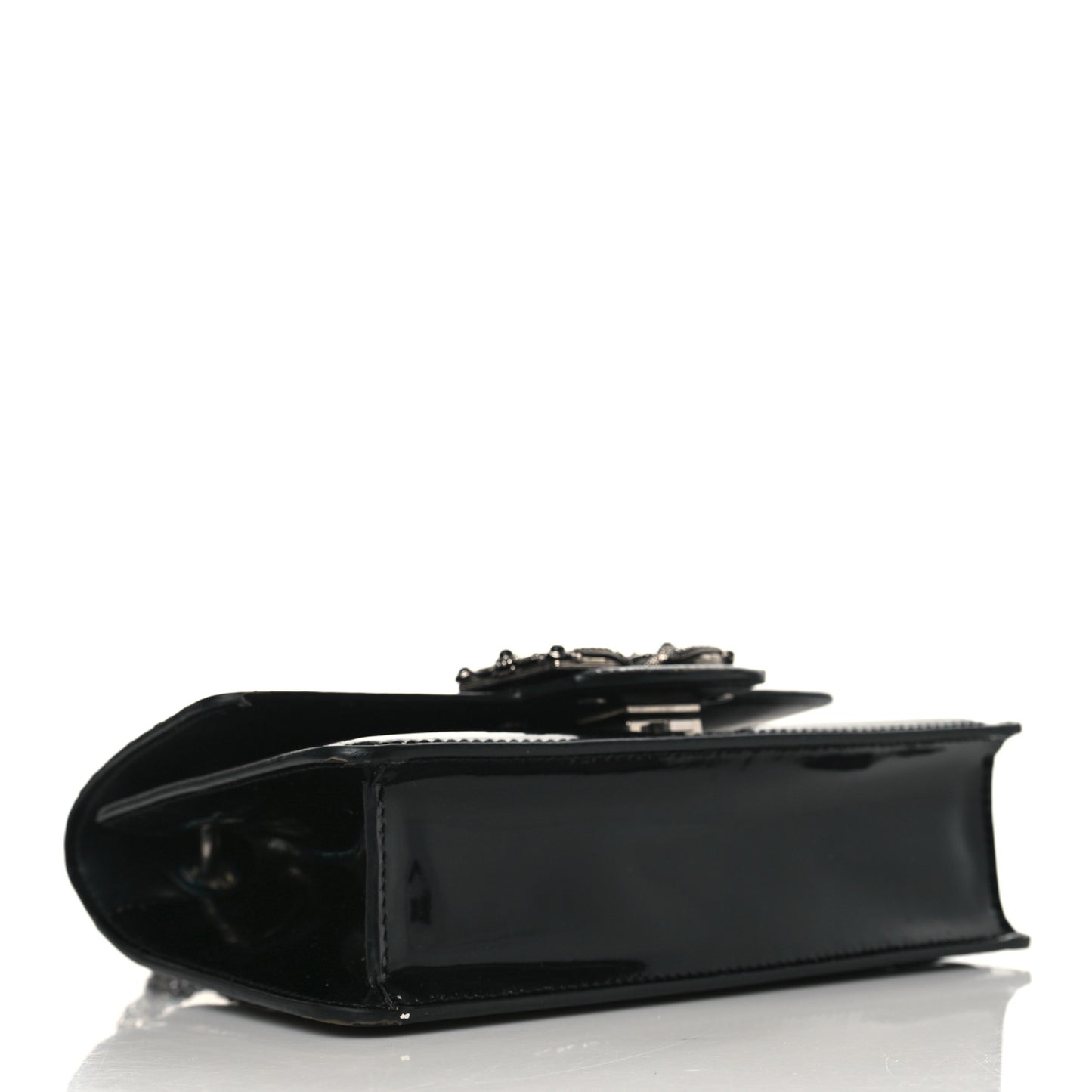 Polished Calfskin Small DG Amore Envelope Bag Black