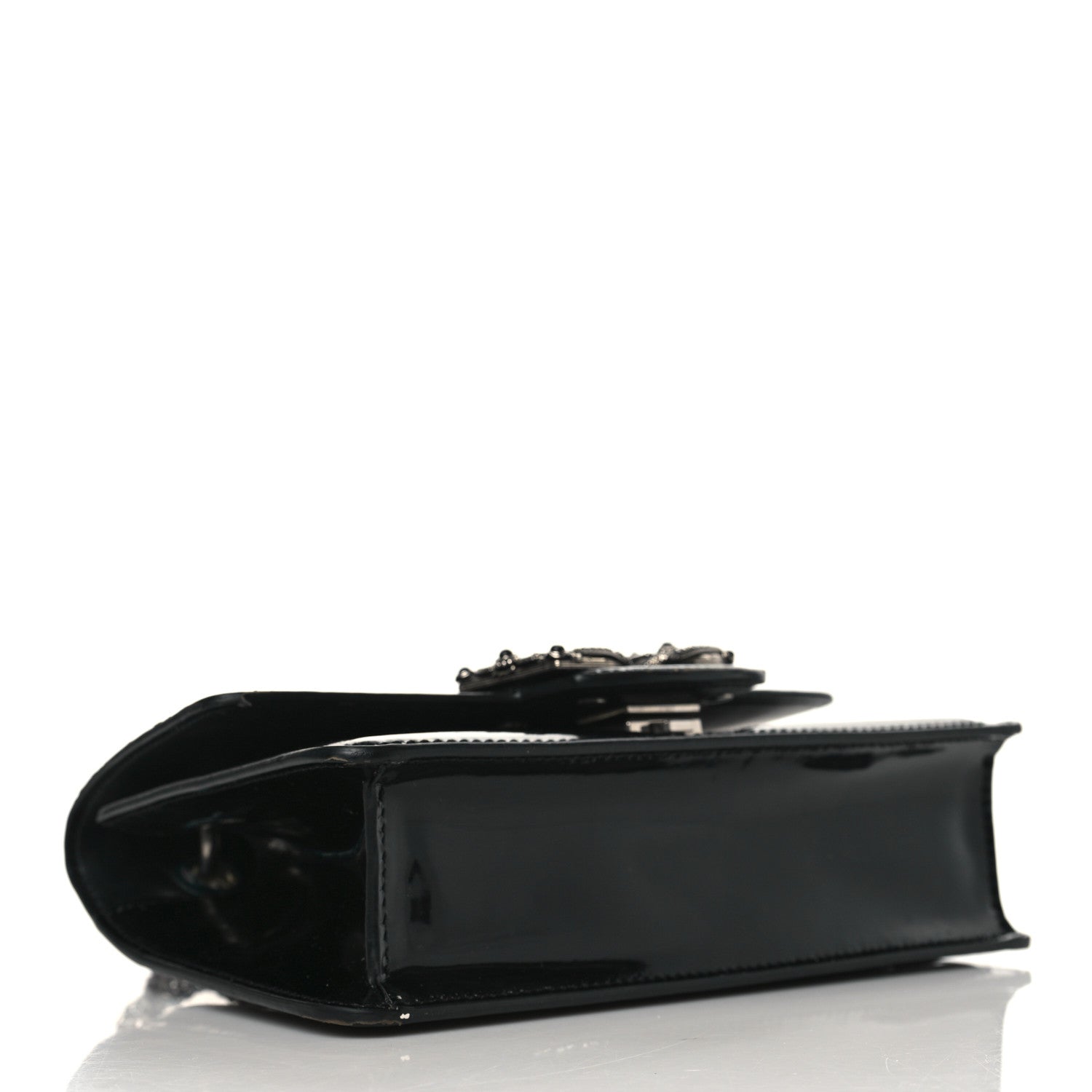 Dolce & Gabbana Polished Calfskin Small DG Amore Envelope Bag Black 3 of 10