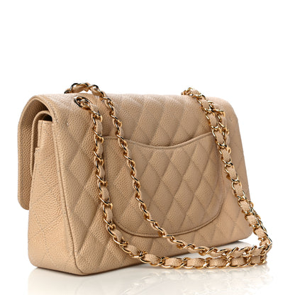 Chanel Caviar Quilted Medium Double Flap Beige Clair 3 of 10