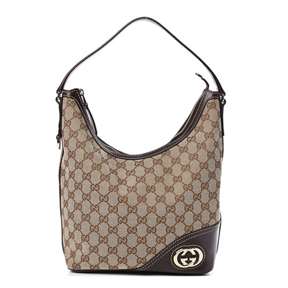 Gucci Monogram Medium New Britt Hobo Brown 1 of 9
