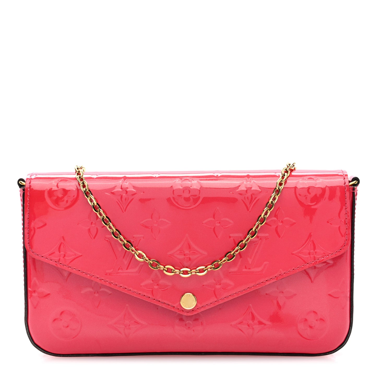 Vernis Felicie Pochette Chain Wallet Hot Pink