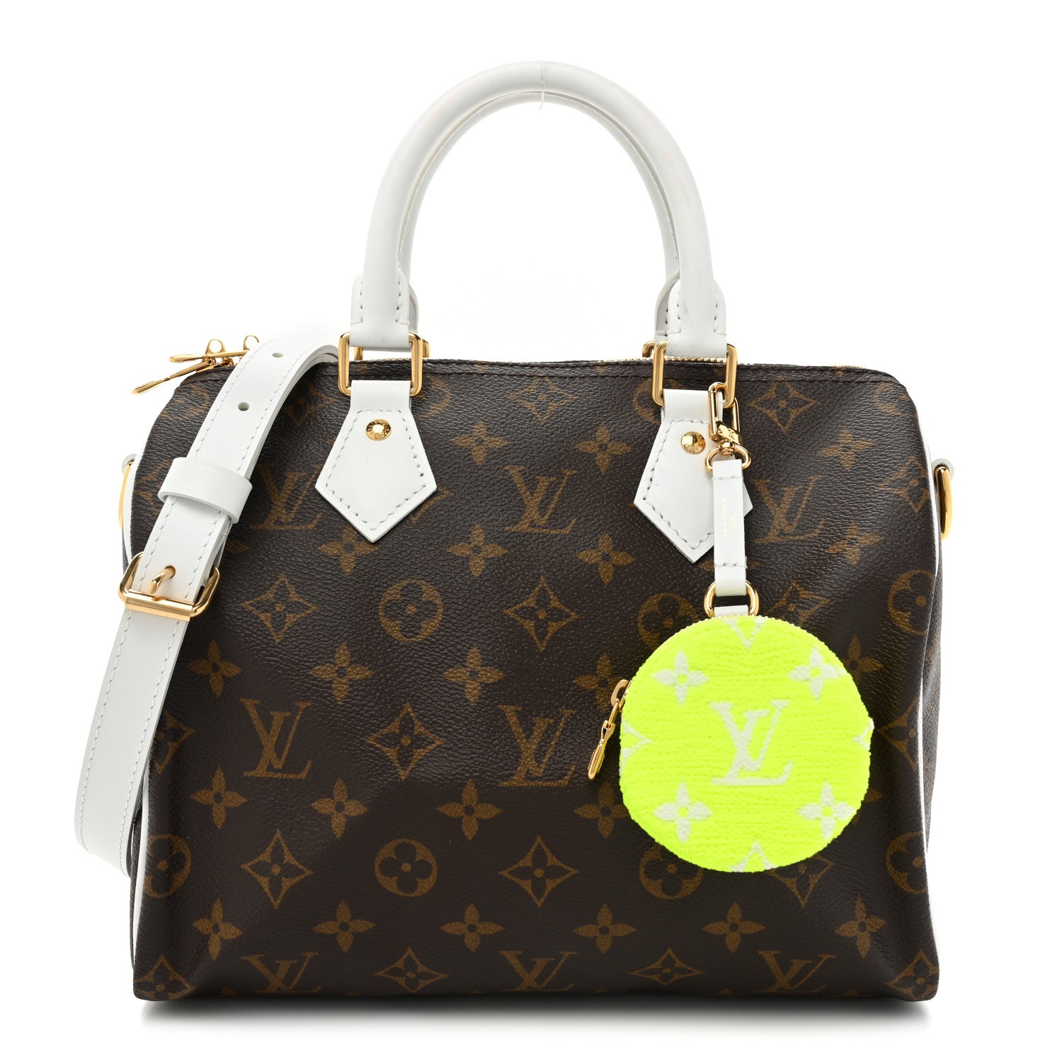 Louis Vuitton Monogram LV Match Speedy Bandouliere 25 White 1 of 14